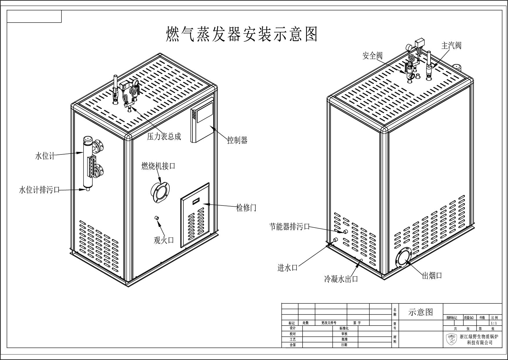 燃氣安裝示意圖-模型